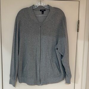 Torrid Heather Gray Zip Sweater